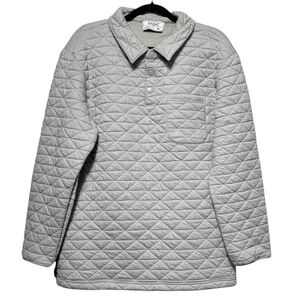 Stoic Men's Venture Quilted Rugby Long-Sleeve‎ Preppy Polo size XL Grungcore